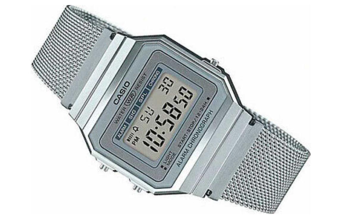 CASIO Waterproof Sports Unisex Mens Silver Digital A700WM-7A