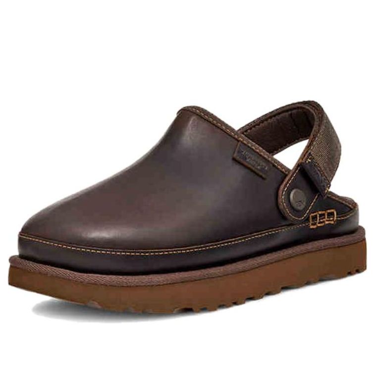 (WMNS) UGG Goldenstar Clog Leather Regen 'Ironwood' 1167536-IWD