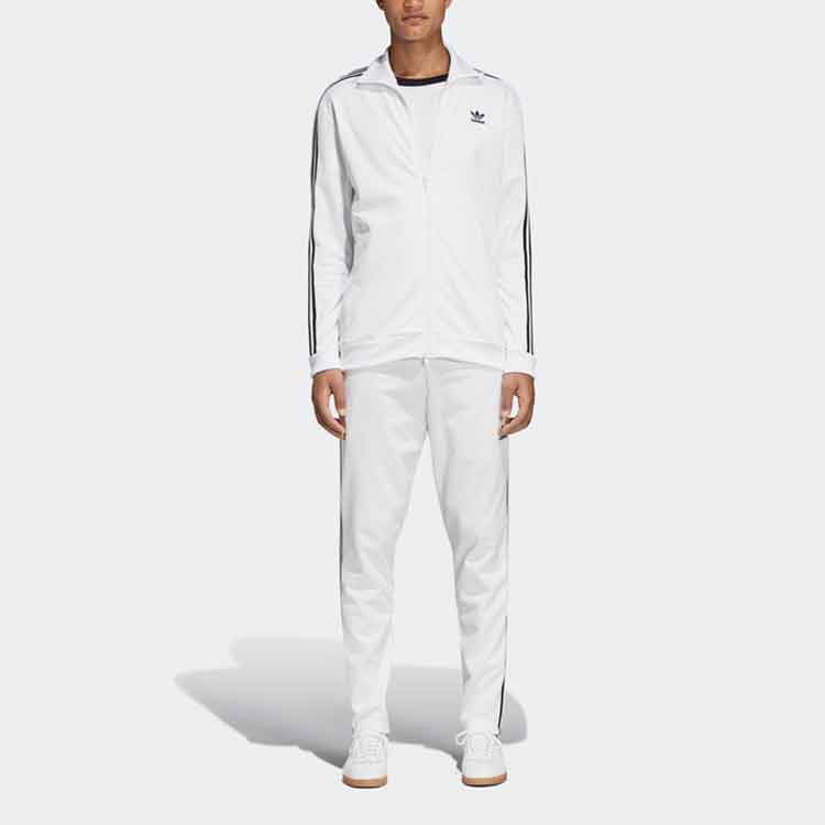 adidas originals Zipper tournament Sports Stand Collar Stripe Jacket White DV1521