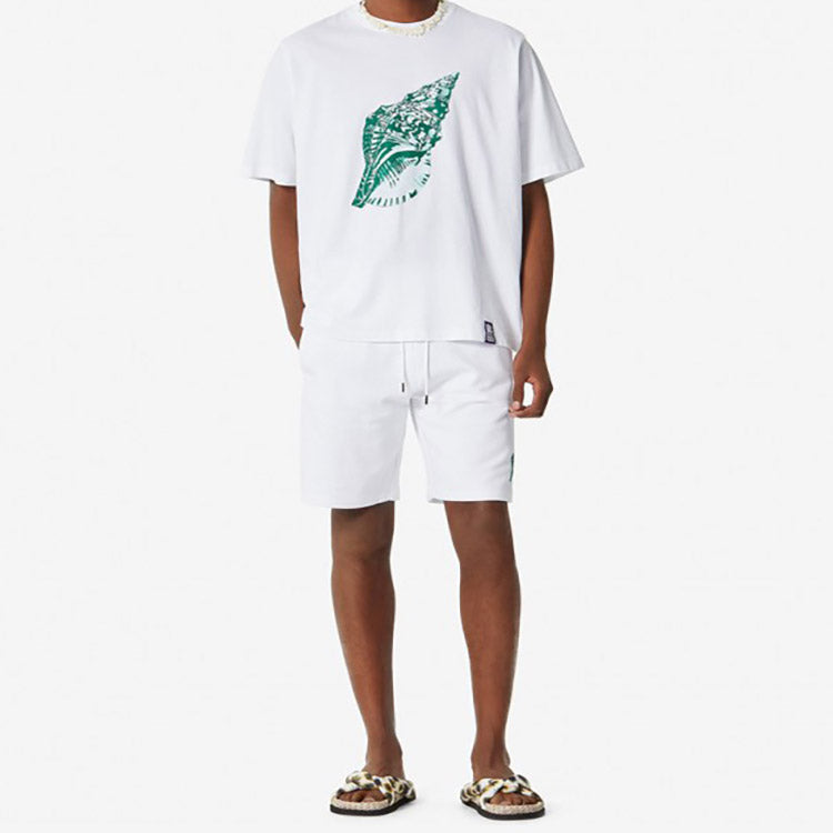 Men's KENZO Series Pattern Short Sleeve White FA5-5TS517-4V6-01