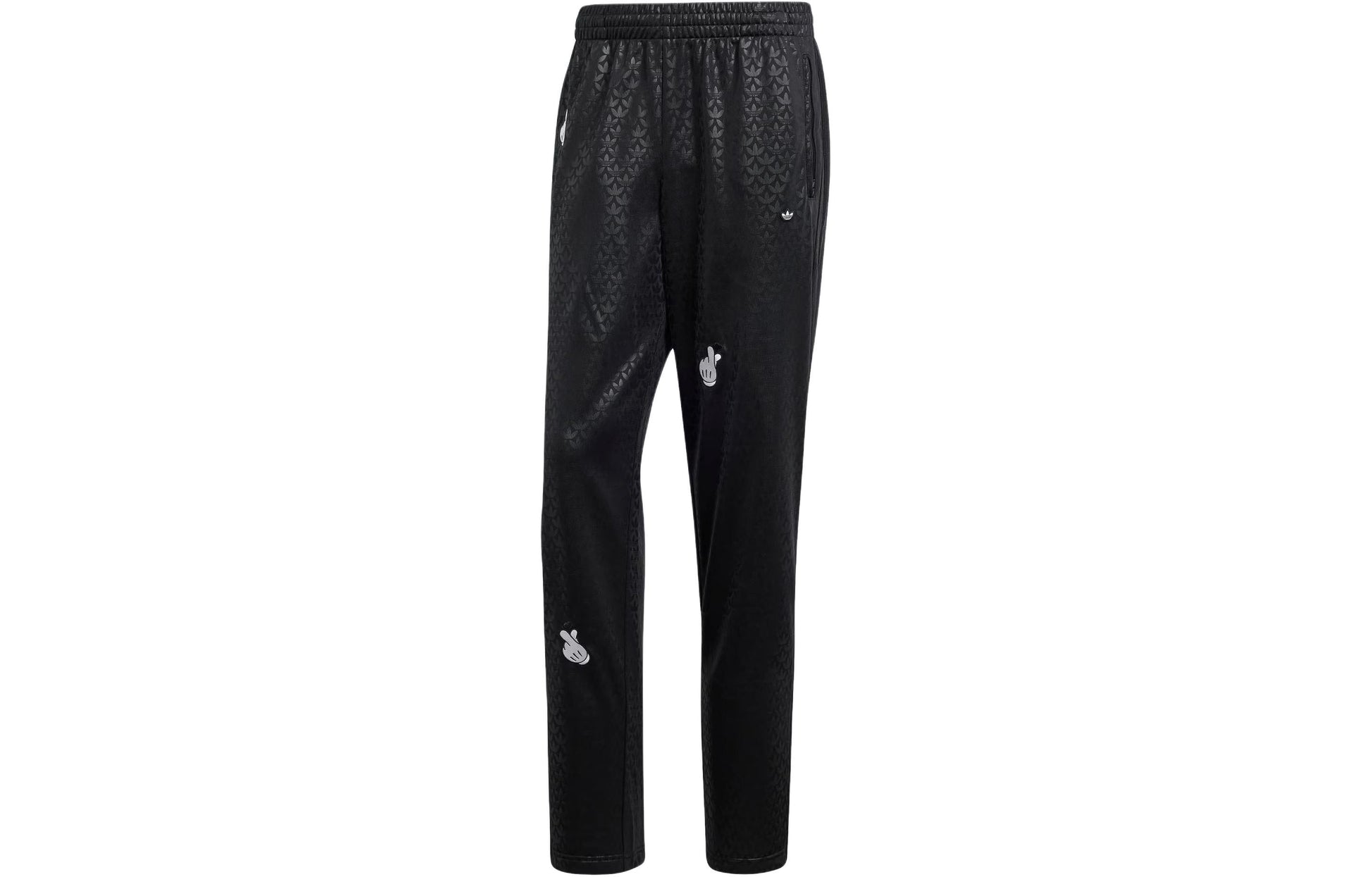 adidas Mickey Mouse x Originals Embroidered Monogram Firebird Track Pants Asia Sizing 'Black' IY2277