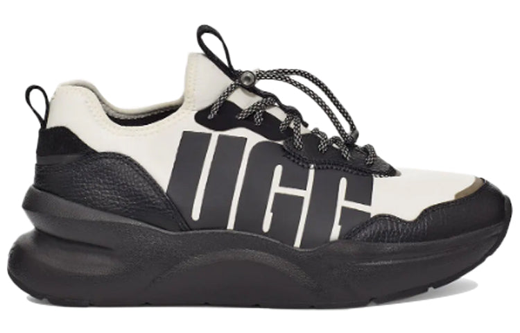 (WMNS) UGG La Daze Wear-resistant Cozy Sports Thick Sole Shoe White Black 1114494-BWHT