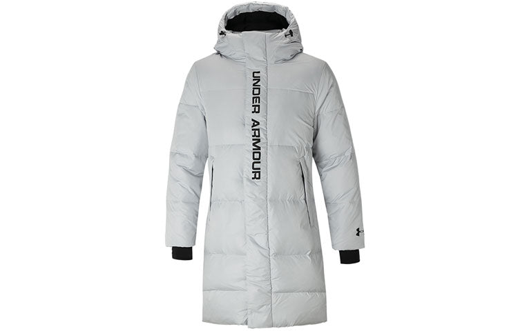 Under Armour Long Down Bench Coat 'White Black' 1353556-104