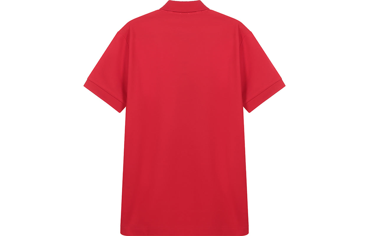 Men's Burberry FW20 Cotton Short Sleeve Polo Shirt Red 80143171