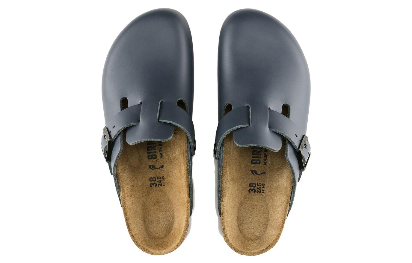 Birkenstock Boston Natural Leather 'Blue' 0060151