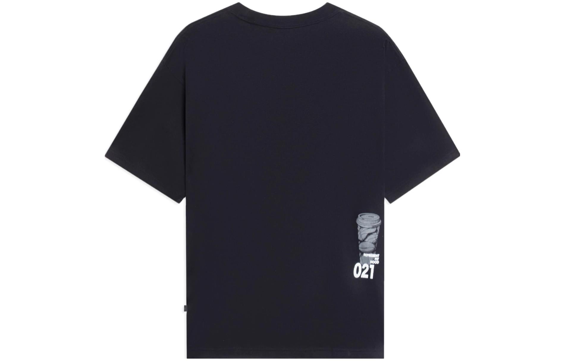 Li-Ning Hoops Graphic Loose Fit T-shirt 'Black' AHSSB01-4