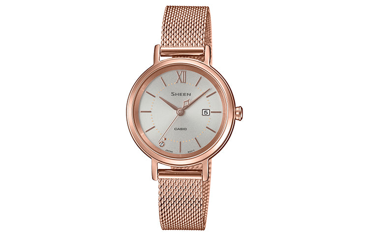 CASIO SHEEN Quartz Waterproof Sapphire Crystal Solar Powered Rose Gold Analog SHS-D300PGM-4APRB