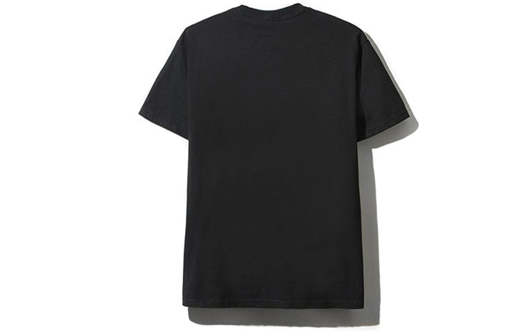 ANTI SOCIAL SOCIAL CLUB Black White Plaid Logo Printing Short Sleeve Unisex Black ASST361