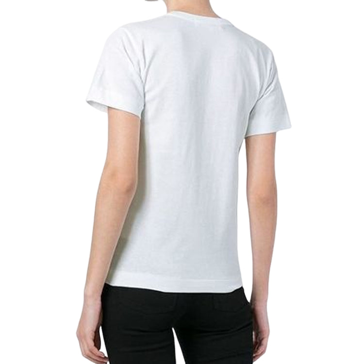 (WMNS) COMME des GARCONS PLAY FW25 Heart T-Shirt 'White Green' AZ-T105-051-3