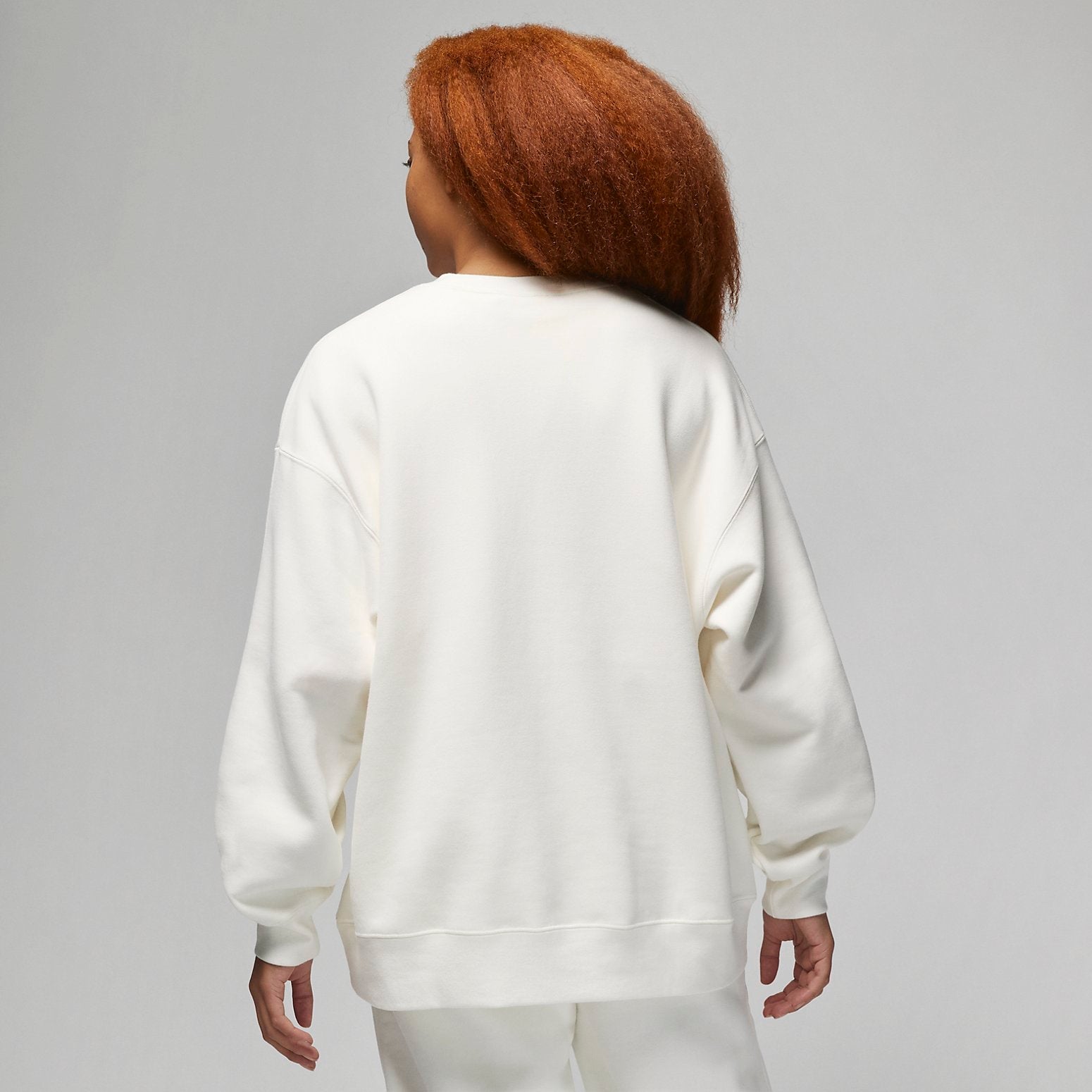(WMNS) Air Jordan Flight Fleece Crewneck Sweatshirt 'White' FB5117-133