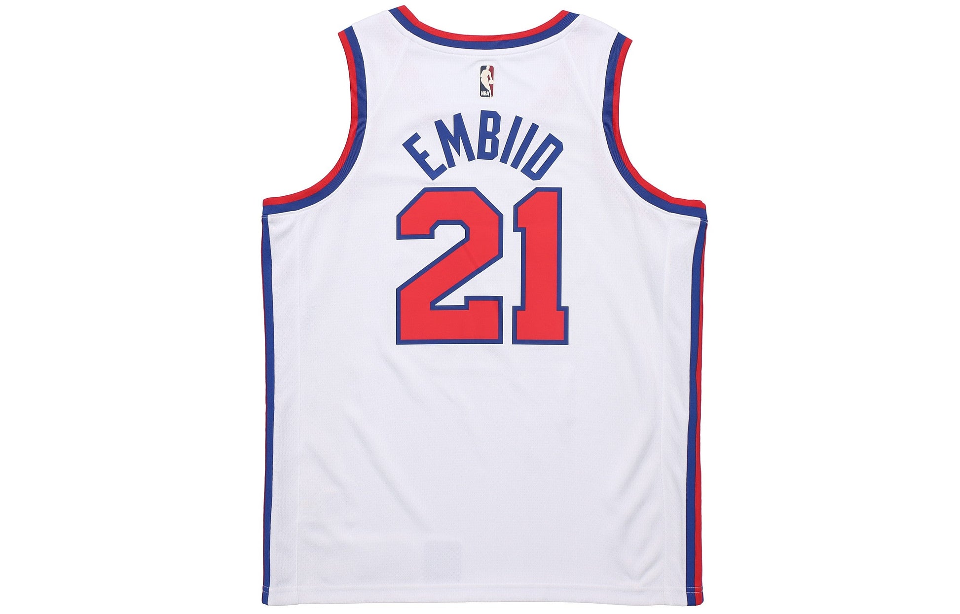 Nike NBA Philadelphia 76ers Sixers Joel Embiid Swingman Jersey For Men White AV4509-103