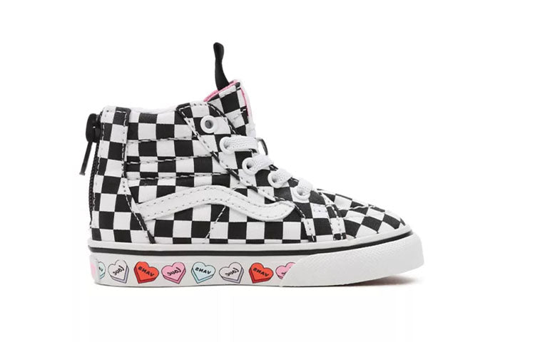 Vans Toddler Candy Hearts SK8-HI Zip 'Black White' VN000XG5ABY