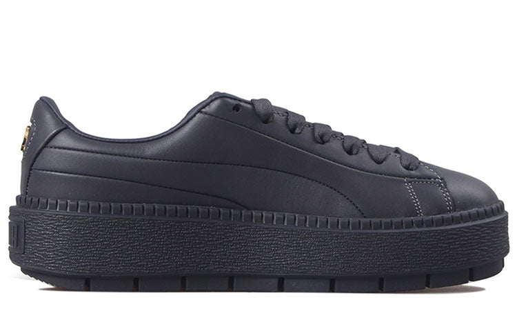 (WMNS) PUMA Platform Trace Premium Low-Top Sneakers Black 369927-02