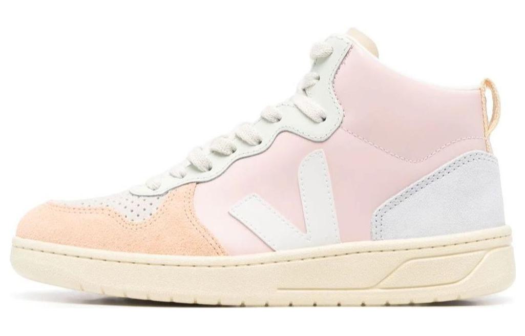 Veja V-15 Leather High Top 'Pastel Pink Yellow' VQ0203142