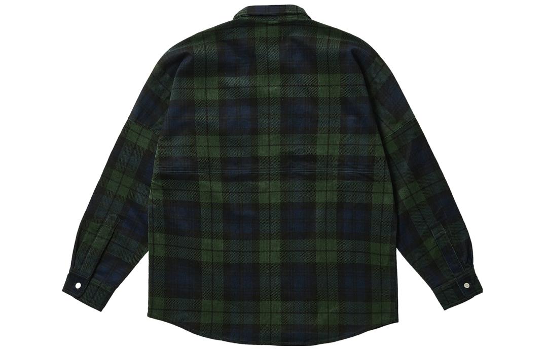 Palace Drop Shoulder Cord Shirt 'Tartan' P25SHT043