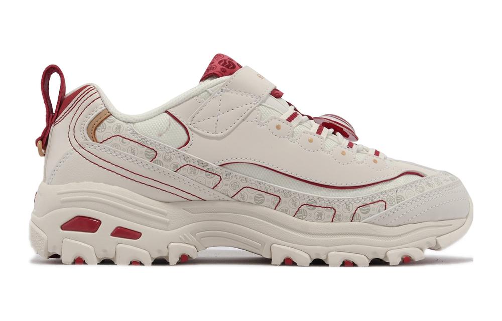 (GS) Skechers D'lites 1.0 CNY 2023 'Beige Red' 319505-LWRD