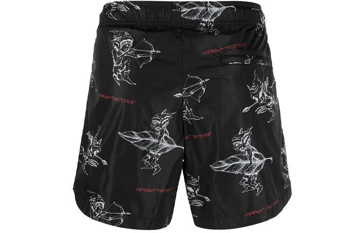Off-White SS21 Pattern Printing Pants Black OMFA003R21FAB0031001
