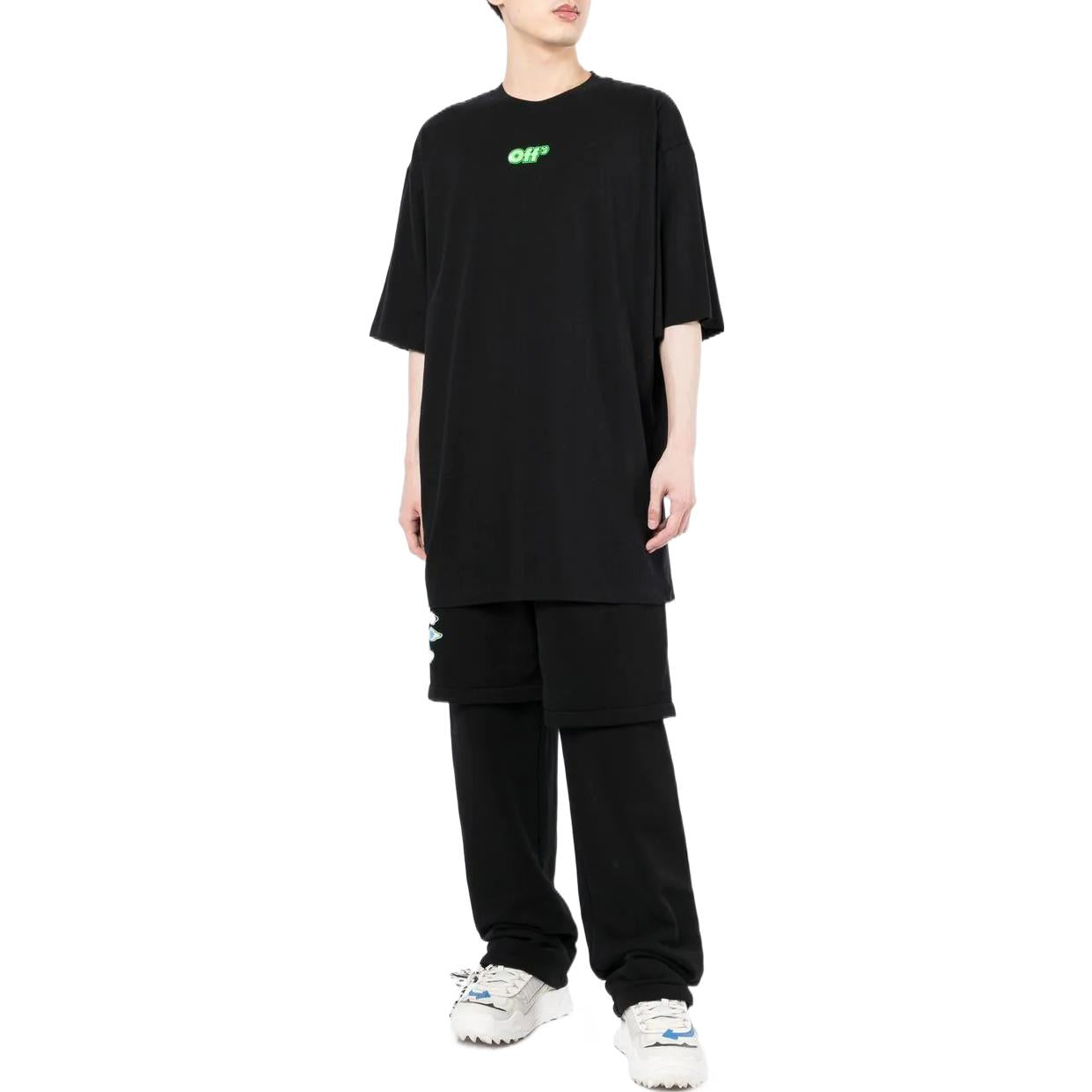 Off-White Logo Print Short Sleeve Tee 'Black' OMAA125S22JER0041070