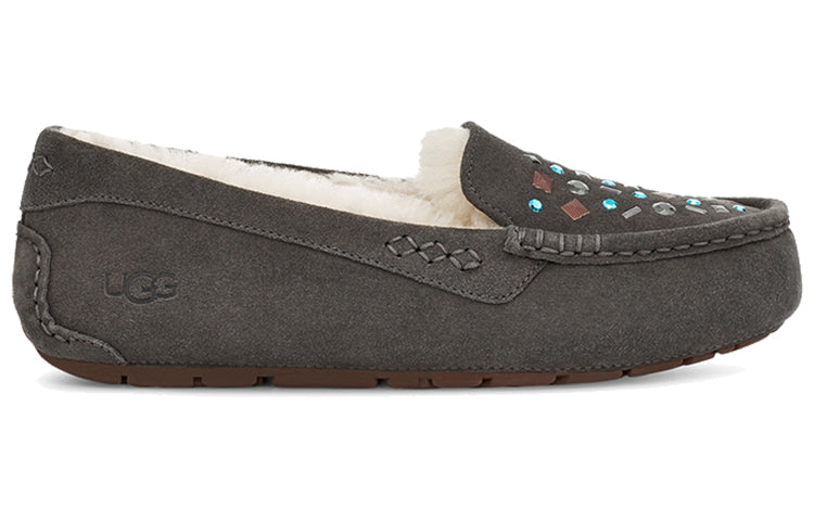 (WMNS) UGG Ansley Stud 2 (Rivets) Slip on Grey 1119100-CHRC