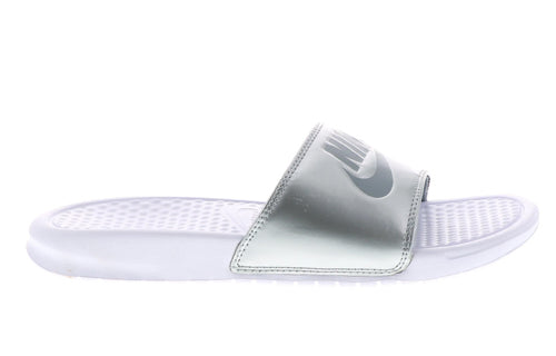 Nike Benassi JDI Sandals Slippers 'Silver White' YC343881-107