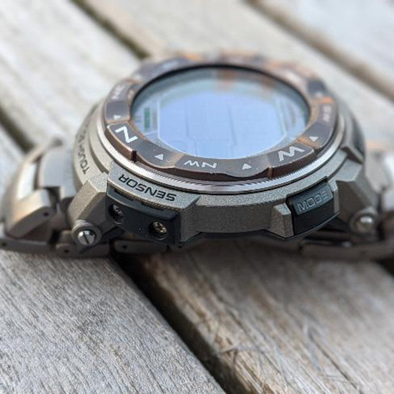 CASIO Waterproof Sports Solar Powered Mens Silver Digital PRW-2500T-7CR