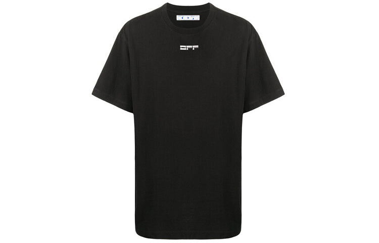 Off-White Back Alphabet Printing Short Sleeve Black OMAA038E20JER0091001