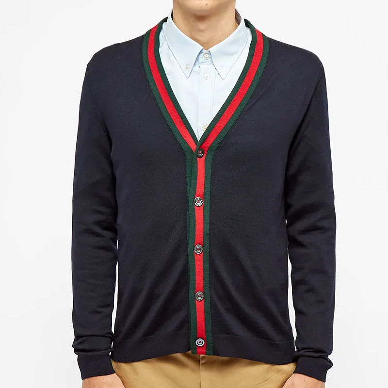 Gucci GRG Lace-up Low V-neck Sweater Black 408146-X1317-4060