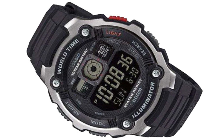 CASIO Waterproof Quartz Sports Shockproof Mens SilverBlack Digital AE-2000W-1B2021