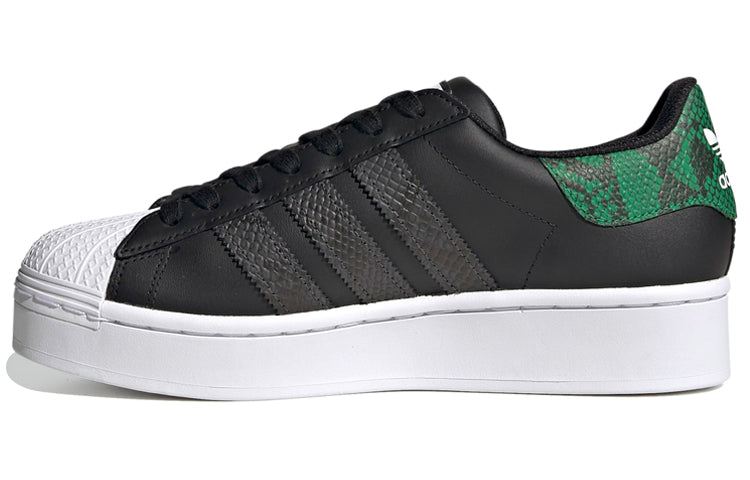 (WMNS) adidas originals Superstar Bold 'Black Green' FW3697