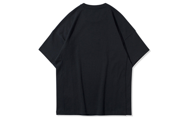 Li-Ning BADFIVE Basketball Series Alphabet Logo Printing Round Neck Short Sleeve Black AHSQ116-3