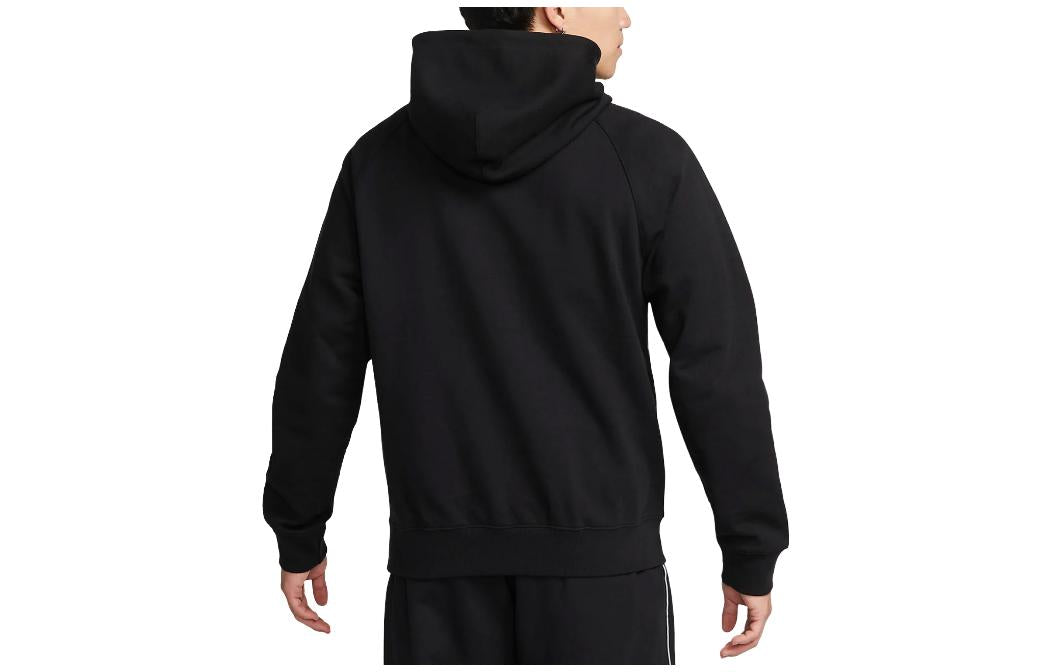 Nike Sportswear Big Swoosh Half Zip Hoodie (Asia Sizing) 'Black White' DX0567-010
