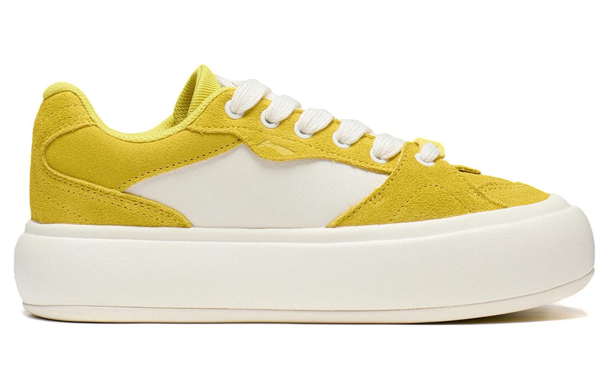 (WMNS) Li-Ning Platform Skate Shoes 'Yellow White' AZGT026-3