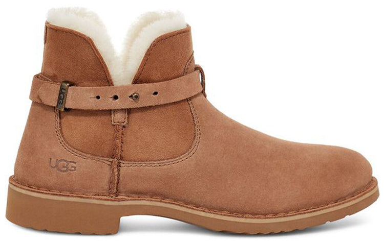 (WMNS) UGG Elisa Fleece Lined Snow Boots Brown 1116107-CHE
