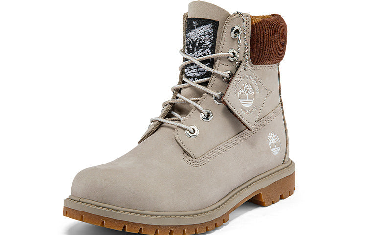 (WMNS) Timberland Heritage 6 Inch Waterproof Wide Fit Boots 'Beige Nubuck with Camo' A2M83W