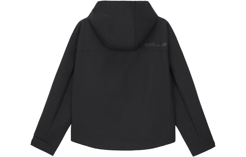 (WMNS) New Balance Short Hooded Jacket Asia Sizing 'Black' 5AD37252-BK
