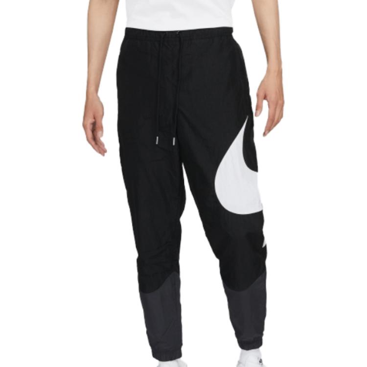 Nike Sportswear Swoosh Woven Lined Sweatpants 'Black White' DD5969-010