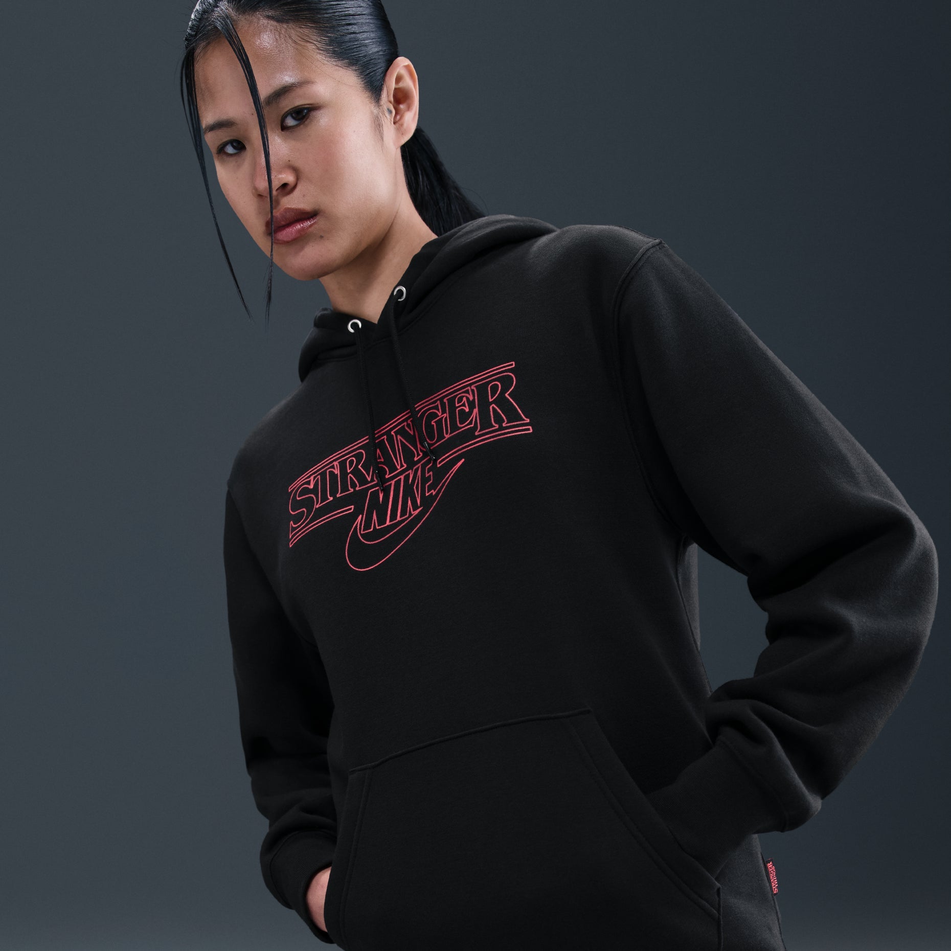 Nike x Stranger Things Fleece Hoodie 'Black' IF8519-010