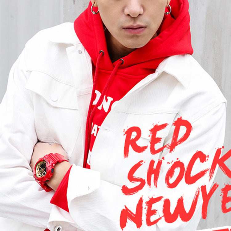 CASIO G-Shock Analog-Digital 'Red' GA-100CX-4APRT