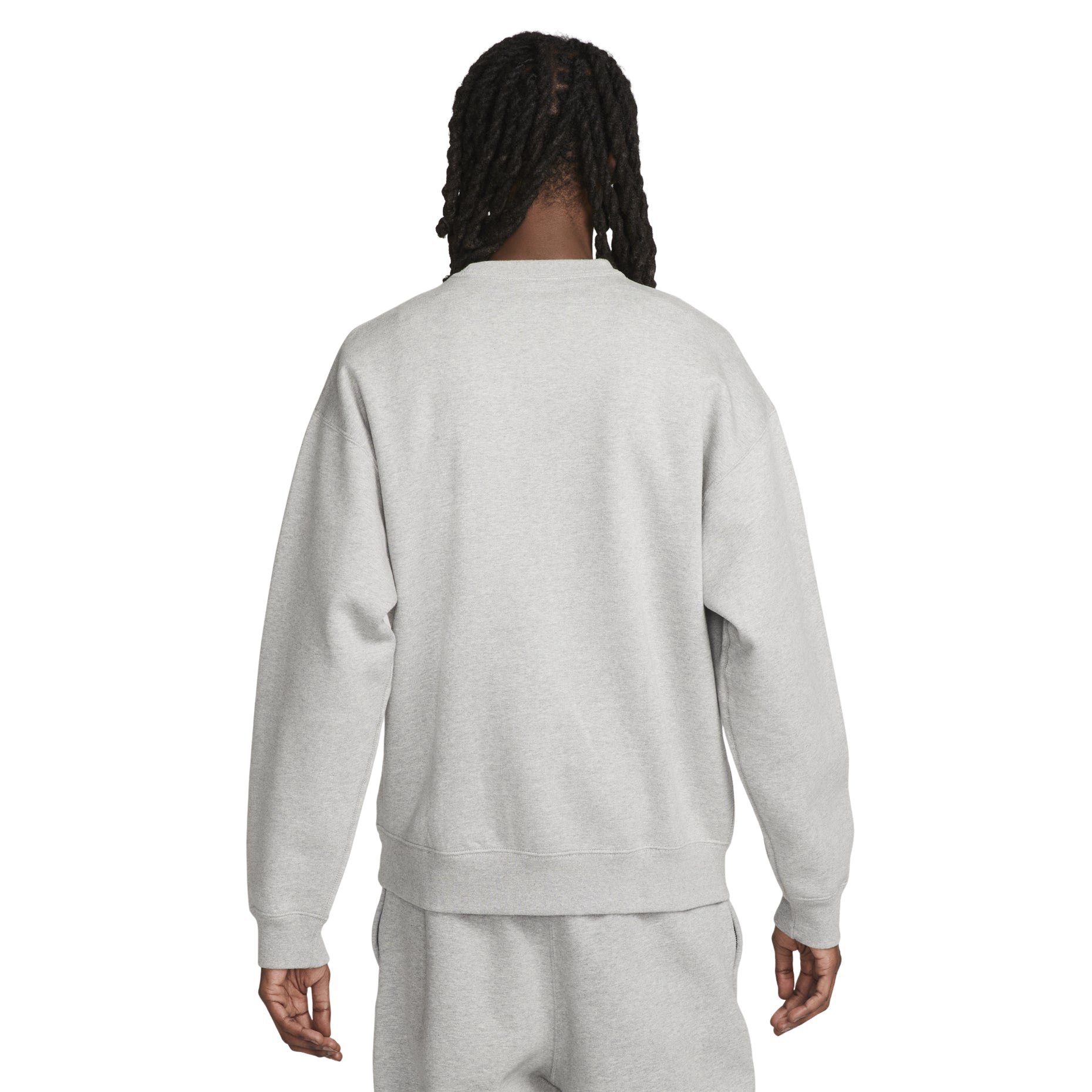 Nike Solo Swoosh Fleece Crew Sweat 'Dark Grey Heather White' DX1361-063