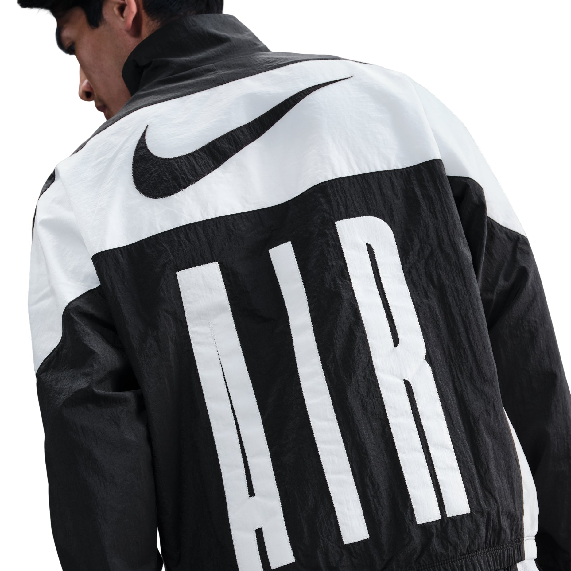 Nike Air Woven Track Jacket Loose Fit 'Black White' HV0881-010