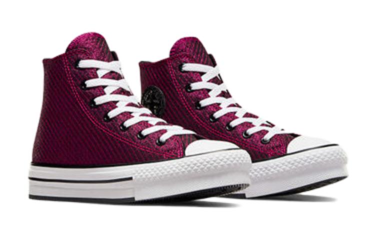 (GS) Converse Chuck Taylor All Star High Top Lift Platform Sparkle 'Prime Pink' A05496C