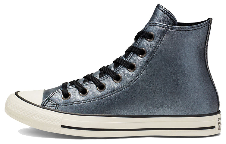 (WMNS) Converse Shiny Metals Chuck Taylor All Star High Top Leather Metal Silver 565823C