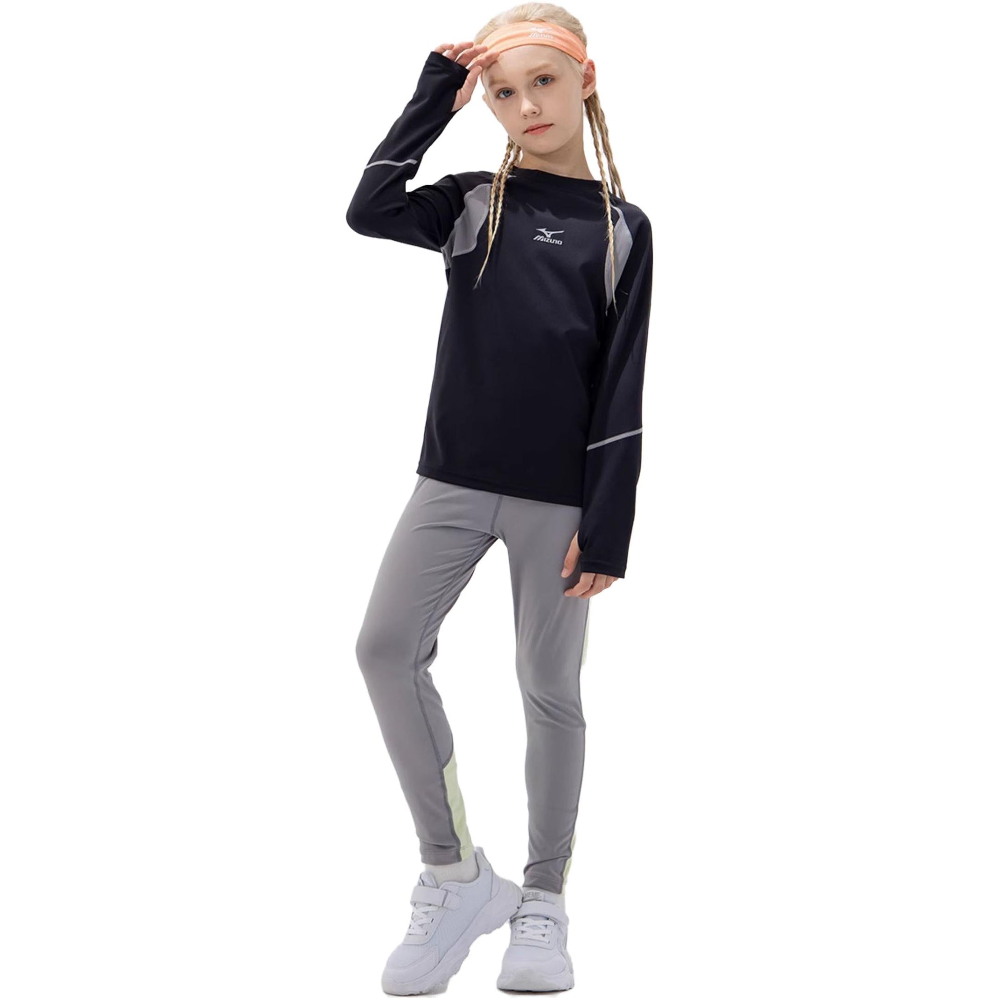 (GS) Mizuno Long Sleeve T-shirt 'Black' T1143