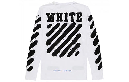 Off-White OW White Splash Ink Graffiti Long Sleeves 'White Black' OW-18SS-012