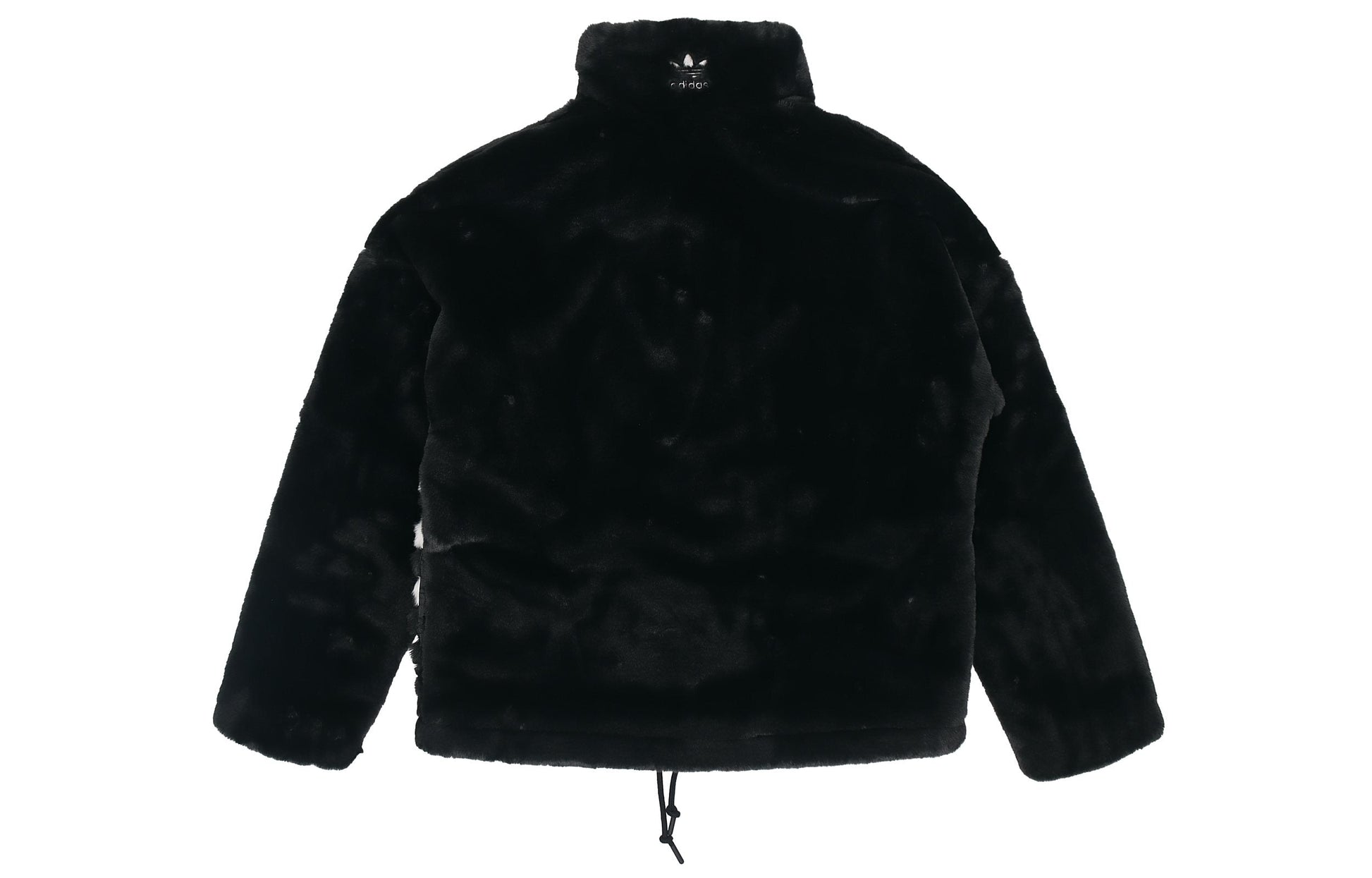 Men's adidas originals Contrasting Colors Large Logo Loose Stand Collar Sports Jacket Black HC0323