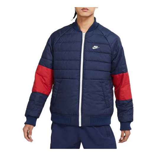 Nike Sportswear Therma-FIT Legacy Reversible Bomber Jacket 'Red Blue' DD6850-687