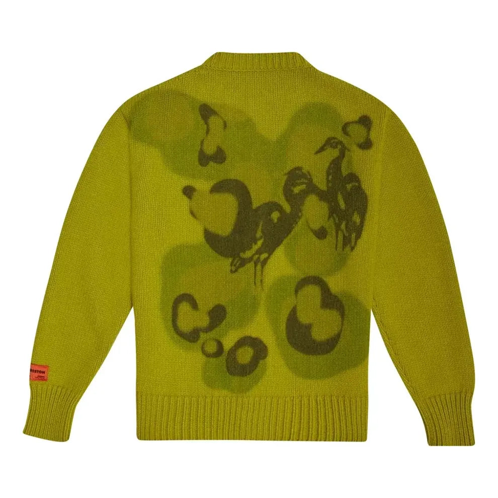 HERON PRESTON Heavy Knit Cardigan 'Camo Green' HMHB001F21KNI0015500