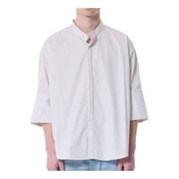 AMI Alexandre Mattiussi Mandarin Shirt 'Chalk' USH218-CO0063-193