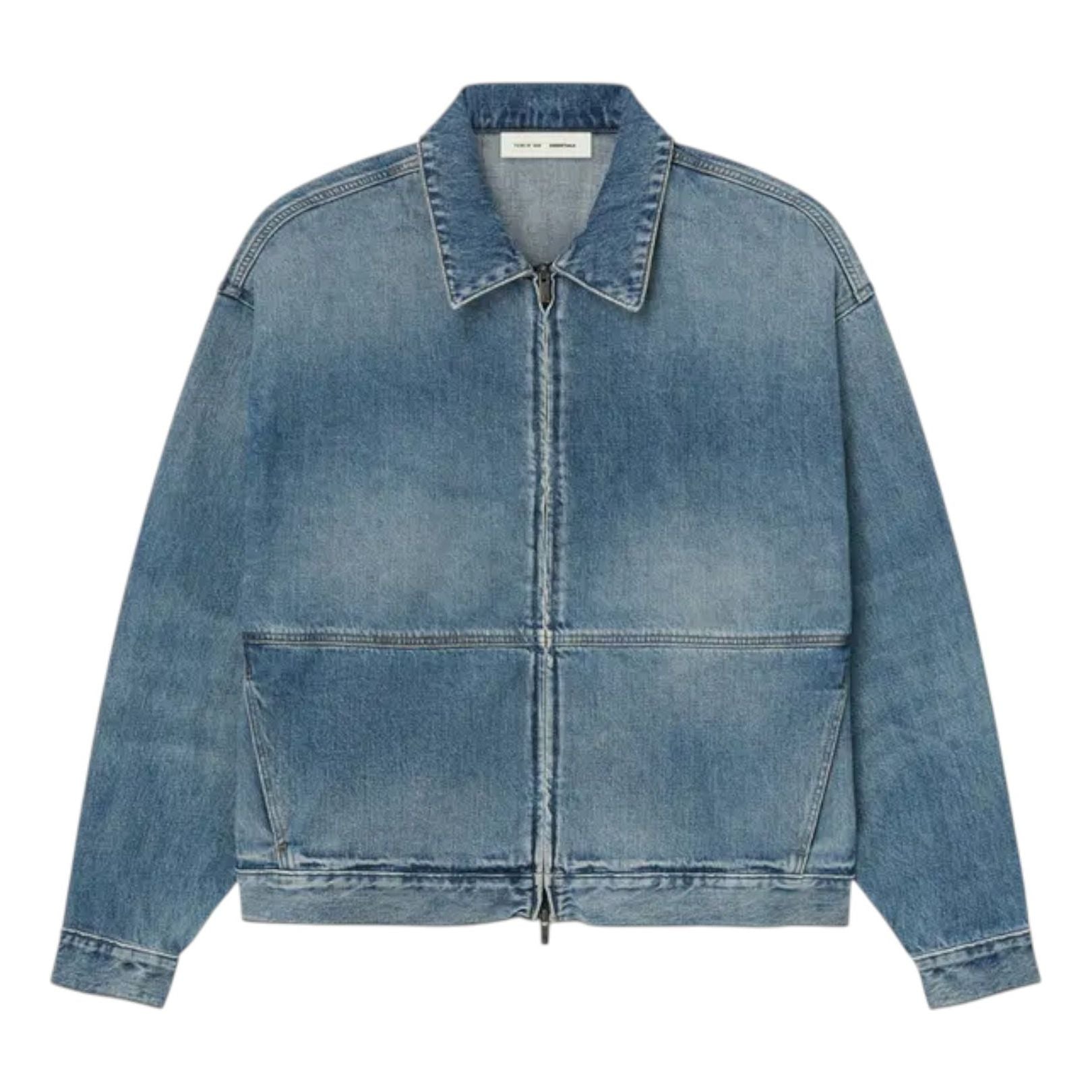 Fear of God Essentials Denim Trucker Jacket 'Classic Blue' 202SP254270F