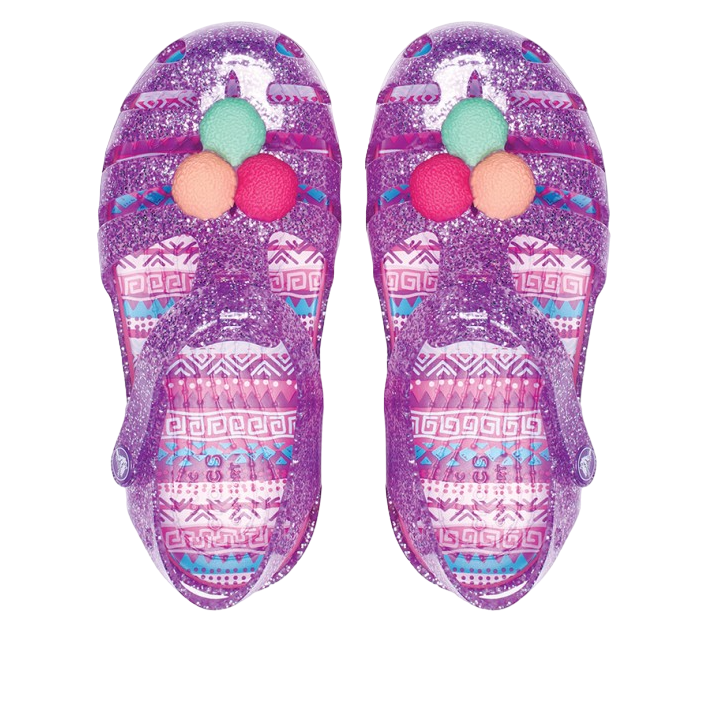 (GS) Crocs Isabella Glitter Flat Sandals 'Purple Pink' 205038-518
